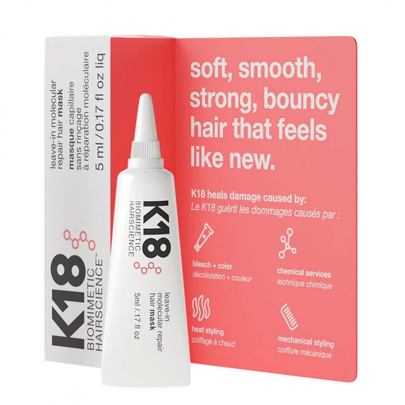 K18 leave-in molecular repair hair mask - 4 minutowa maska bez spłukiwania 5 ml